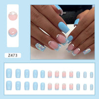 Nail Patch Wearing Black Bevel French