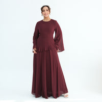 Women's Waist-cinching Double-layer Dress