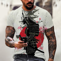 Men's Summer Trendy Ninja Printed Top Casual Short Sleeve