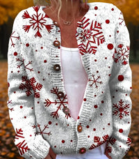Creative Animal Print Shading Women's Cardigan Sweater