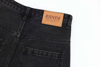 Washed Old Worn Cat Beard Denim Shorts