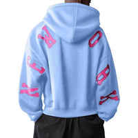 Fashion Printed Thickening All-match Long Sleeve Loose Hooded Sweater For Women
