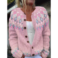 D Digital Printing Cardigan Knitted Coat Women's Early Spring And Autumn Coat