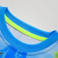 Children And Teens Dinosaur World Cartoon Boy T-shirt Short Sleeve