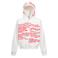 Phantom Letter Niche Design Hooded Fleece Lined Sweater