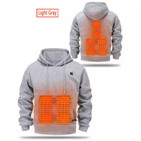 Men's USB Heating Brushed Hoody Warm