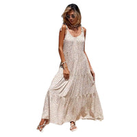 Small Floral Print Multi-Layer Flared Hem Short-Sleeve Slip Dress