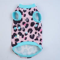 Hairless cat pure cotton shirt, leopard print pattern