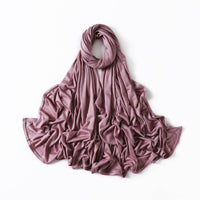 35 Colors Malaysia Pure Color Modal Curling Mercerized Cotton Scarf
