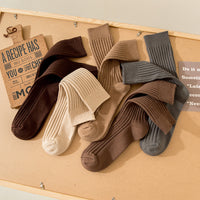 Double-needle Cotton Mid-calf Athletic Socks