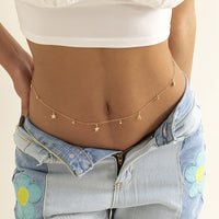 Popular Ornament Simple Transparent Rhinestone Waist Chain