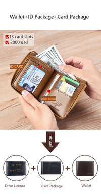 Men Anti-Theft Swipe Card Bag Anti-Magnetic Wallet