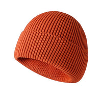 Thickened Knitted With Cotton Flip-up Lining, Outdoor Sports Ski Warm Hat