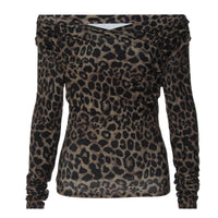 Fashion Shoulder-baring Printed Slim Top For Women