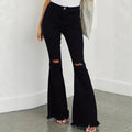 Temu American-style Tomboy Ripped Slim-fit Womens Jeans