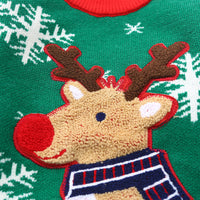 Children's Padded Thickened Sweater Reindeer Pullover