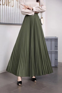 Womens Pleated Maxi Skirt Early Spring New Arrival