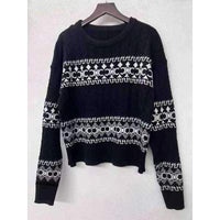 Fashion Trend Jacquard Sweater Casual Loose And Lazy Style