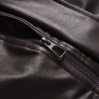 Pilot Leather Jacket Men's Hip Hop Rock Motorcycle PU Leather Jacket Lapel Casual Coat