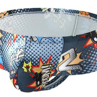 Low Waist Men's Underwear Printed U Convex Mesh Breathable
