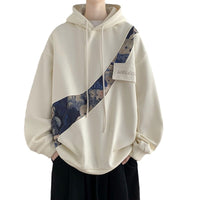 Chinese Style Embroidery Patchwork Sweater Men's Hooded Couple Coat