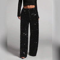 Fashionable Drawstring Slimming Straight-leg Pants For Women