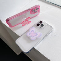 Too Empty Shell Butterfly Bracket Mobile Phone Case Transparent Sub