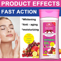 Glutathione Whitening Oil Fast Action Whitening & Anti Aging Body Oil Fruit Berry Collagen Skin Care 200ml
