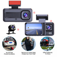 Night Vision Driving Recorder HD 1080 Three Lens