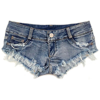 New Sexy Low Waist Hole Women's Denim Shorts