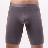 Summer Anti-wear Leg Ice Silk Men's Breathable Running Plus Size Lengthened Thin Mesh Boxer Shorts