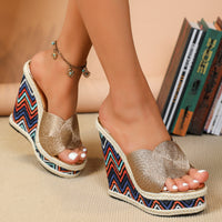 Women's Stylish Beach Simple Wedge Platform Slippers