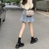 American-style Vintage Distressed High-waisted Jeans