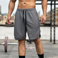 Men's Shorts Waffle American Solid Color Running Fitness Sports Casual Shorts