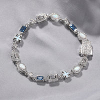Light Luxury 6mm Blue Gemstone Bracelet Sweater Chain Minimalist