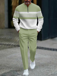 Casual Fashion Men's Long-Sleeve Pants Set