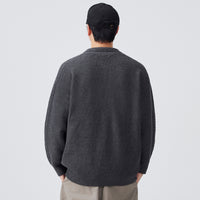 Half-collar High-end Lapel Men's Solid Color Versatile Sweater