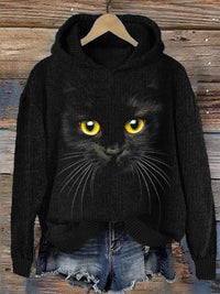 Womens Retro Jacquard Loose Crew-Neck Sweater