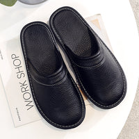 Flyover Shoes Men's Genuine Leather Home Slippers