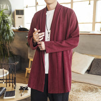 Fashion Casual Cotton Linen Robe Chinese Style Retro