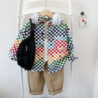 Children's Korean-style Mosaic Casual Jacket