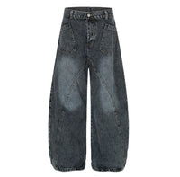 Women's Worn Looking Washed Out Wide Leg Jeans