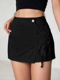 Womens Distressed Vintage Denim Skirt