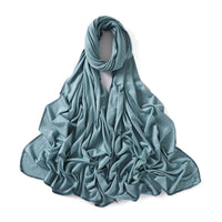 56 Colors Solid Color Modal Scarf Small Size Monochrome Jersey Veil Mercerized Cotton Scarf