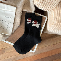 Women's Socks Winter Thickening Wool Socks Cartoon Scarf