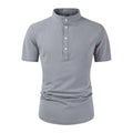 Loose Button Cotton And Linen Pure Color All-matching T-shirt