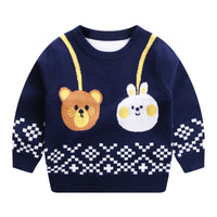 Children's Autumn And Winter New Double-layer Cotton Sweater