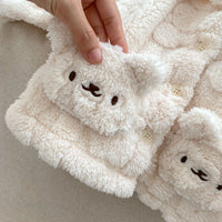 Bear Plush Coat Baby Velvet Pajamas Two-piece Set