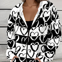Casual All-matching Fashion Trendy Plaid Stitching Breathable Zipper Sweater