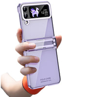 Foldable Screen Electroplating Transparent Hinge All-inclusive Drop-resistant Phone Case